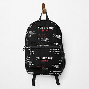 Greysanatomy Scrub Cap black four sticker pack Backpack RB1010